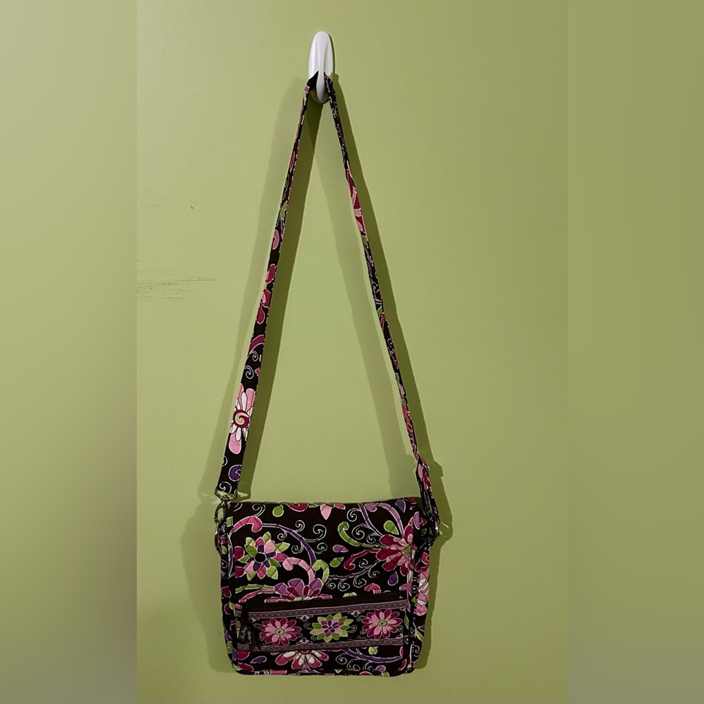 Vera Bradley Pink and Brown Floral Crossbody